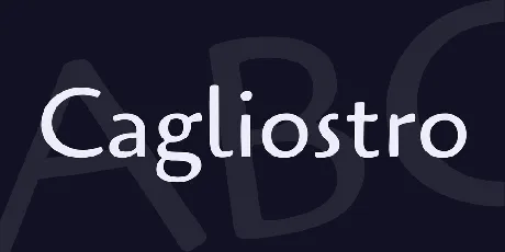 Cagliostro font