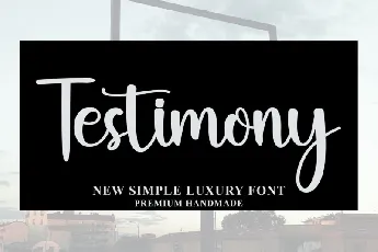 Testimony font