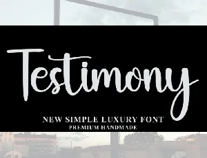 Testimony font