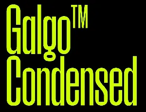 Galgo Condensed font