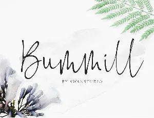 Bummill Signature font