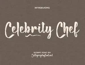 Celebrity Chef Demo font