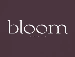 Bloom font