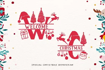 Welcome Christmas Monogram font