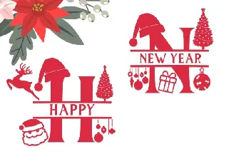 Welcome Christmas Monogram font