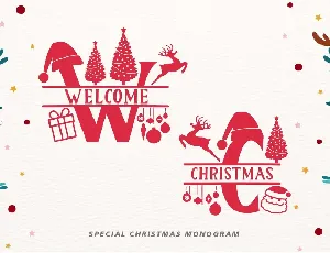 Welcome Christmas Monogram font