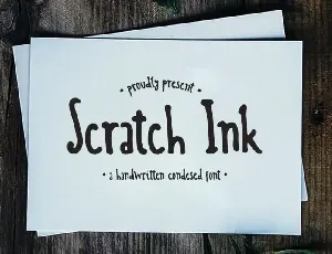 Scratch Ink – A Handwritten Condesed font