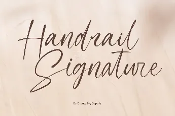 Handrail Signature font