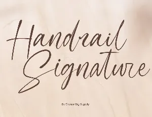 Handrail Signature font