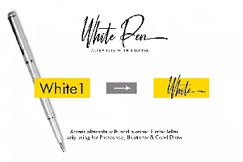 White Pen Script font