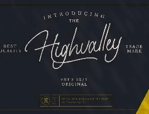 Highvalley font