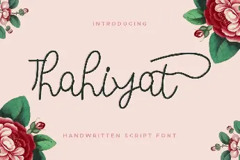 Thahiyat Demo font