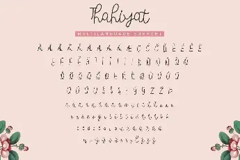 Thahiyat Demo font