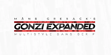 Gonzi Expanded font