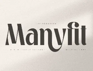 Manyfit font