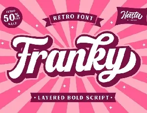 Franky Retro Script font