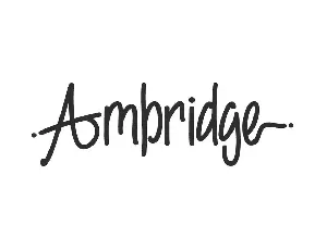 Ambridge font