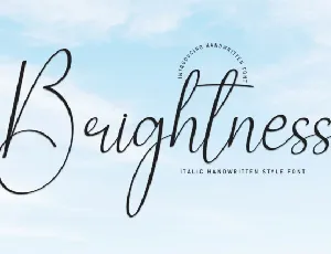 Brightness Script Typeface font