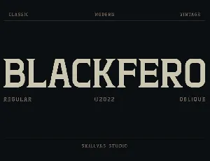 Blackfero font