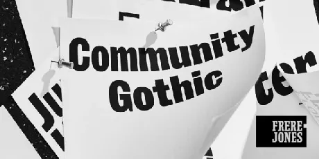 Community Gothic Family font