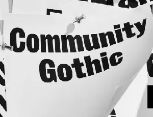 Community Gothic Family font