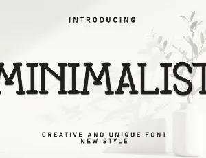 Minimalist Display font