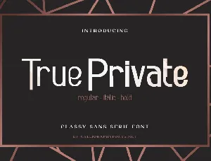 True Private Demo font