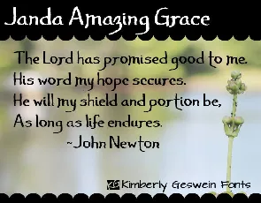 Janda Amazing Grace font