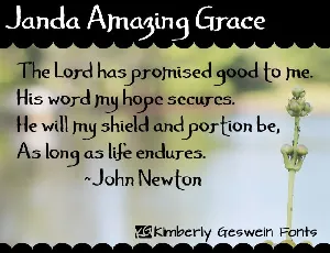 Janda Amazing Grace font