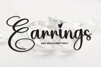 Earrings Script font