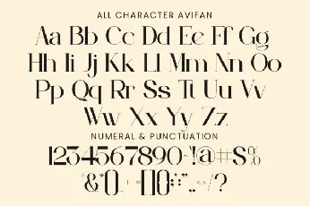 Avifan Typeface font