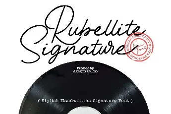 Rubellite Signature font