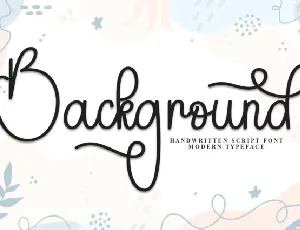 Background Script font