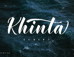 Khinta Script font