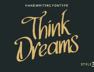 Think Dreams Script font