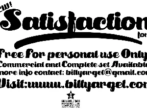 Satisfaction font