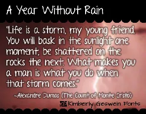 A Year Without Rain font