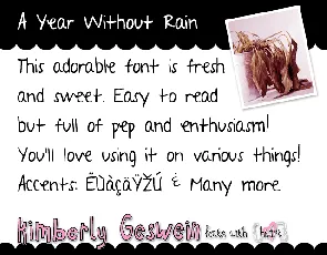 A Year Without Rain font