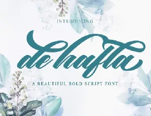 De Hafla Script font