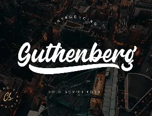 Guthenberg Bold Script font