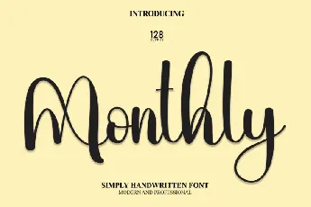 Monthly Script Typeface font