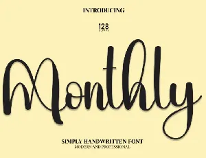 Monthly Script Typeface font