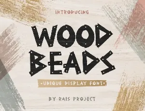 Wood Beads font