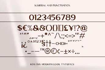 Kosans font