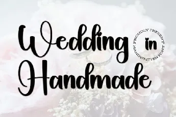 Wedding In Handmade font