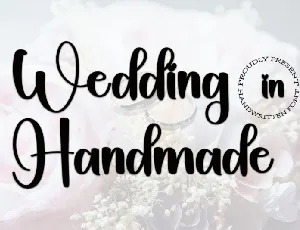 Wedding In Handmade font