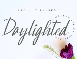 Daylighted Calligraphy font