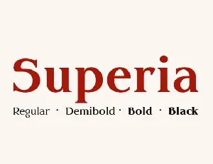 Superia Serif Family font