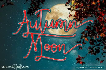 Autumn Moon Script Free font