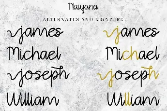 Naiyana Demo font